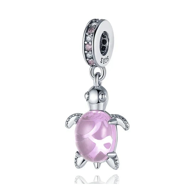 Pink Turtle Charm