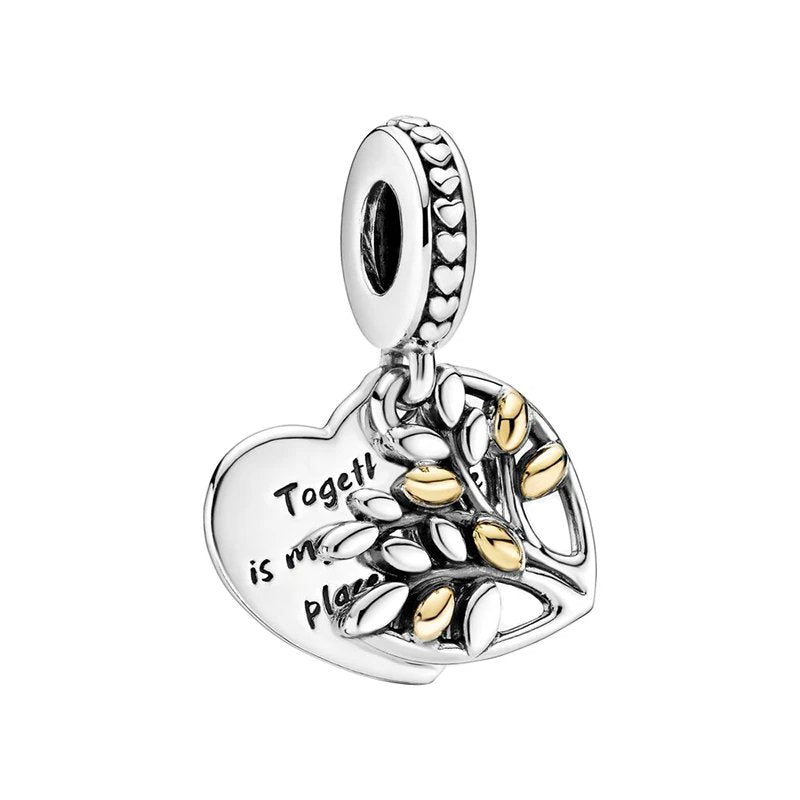 Together Forever Two-Tone Heart Charm