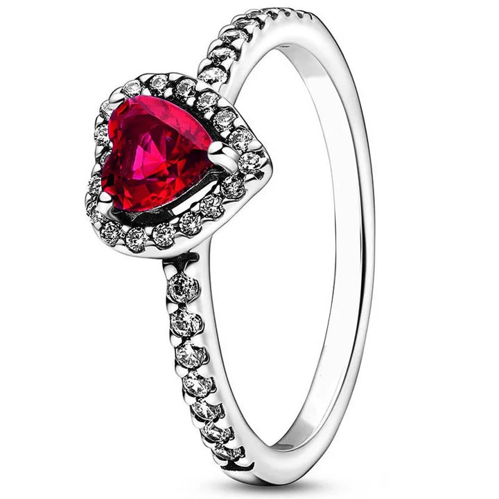 Promise Ring - Silver/Red