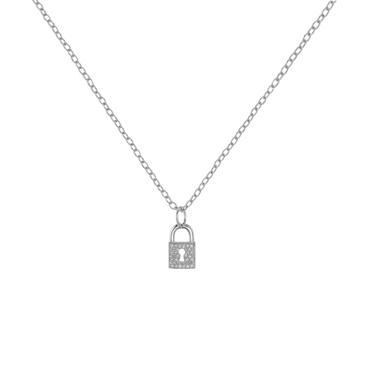 LARA LOCK NECKLACE - SILVER